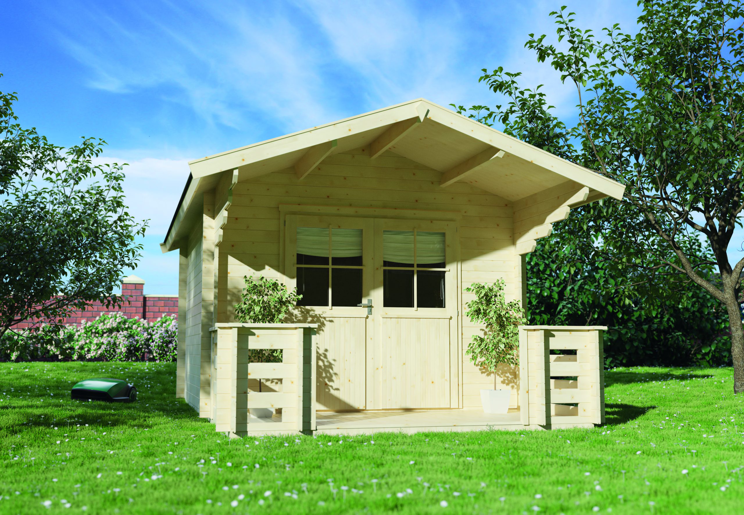 JODA Blockhaus 1-28/308 DT 308/VD-150 Modell Chalet – Bild 3