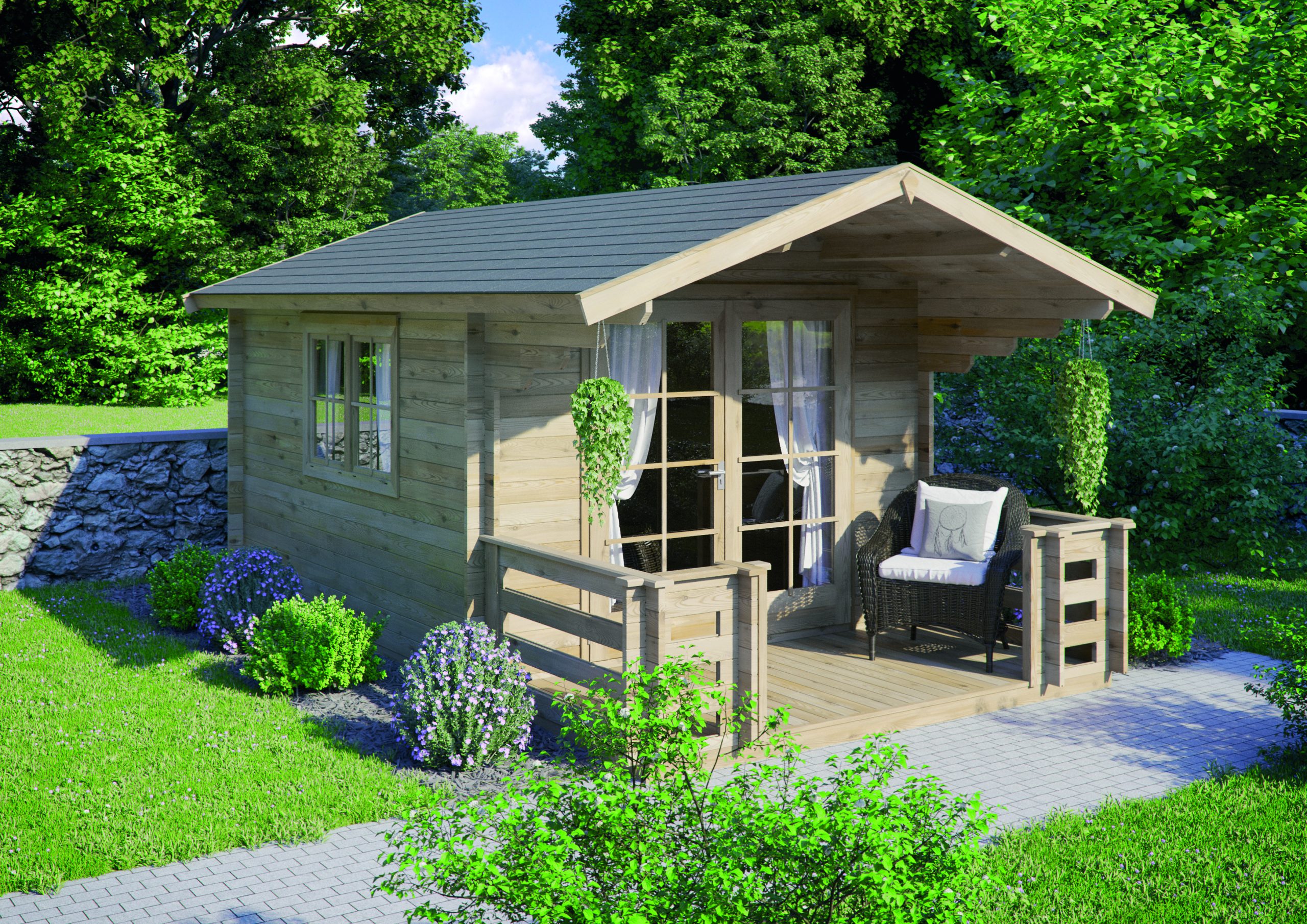 JODA Blockhaus 1-28/308 DT 308/VD-150 Modell Chalet