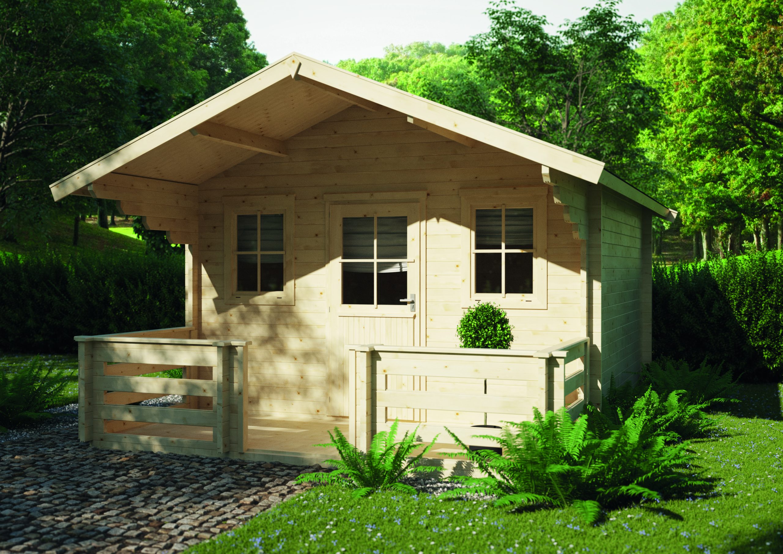 JODA Blockhaus 1-28/368 FTF 248/VD-100 Modell Landhaus – Bild 3