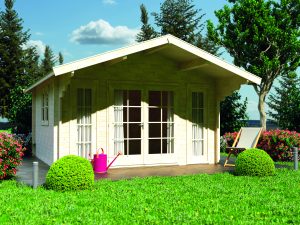 Joda Blockhaus Lodge Fichte naturbelassen 1-45/398 FDTF-FF 398/VD-130