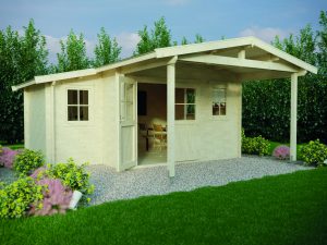 Blockhaus Partyhaus "Ranch", 45 mm 470 x 550 cm