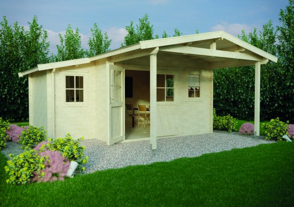 Blockhaus Partyhaus "Ranch", 28 mm 470 x 550 cm