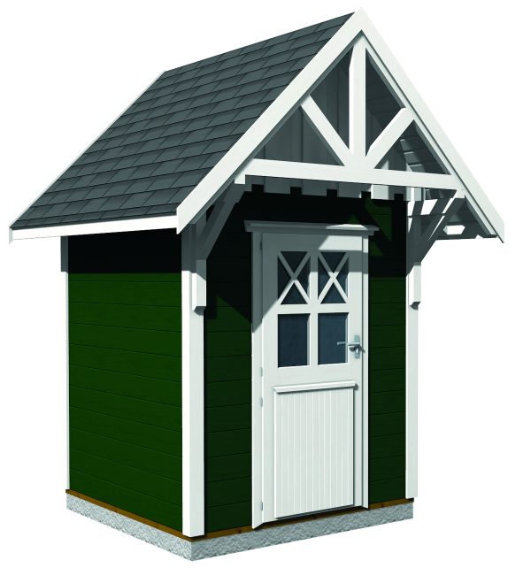 Schwedenhaus mit Klöntür, ohne Fenster mit Fußboden, 180x180 cm, naturbelassen VE = 000 – Bild 2