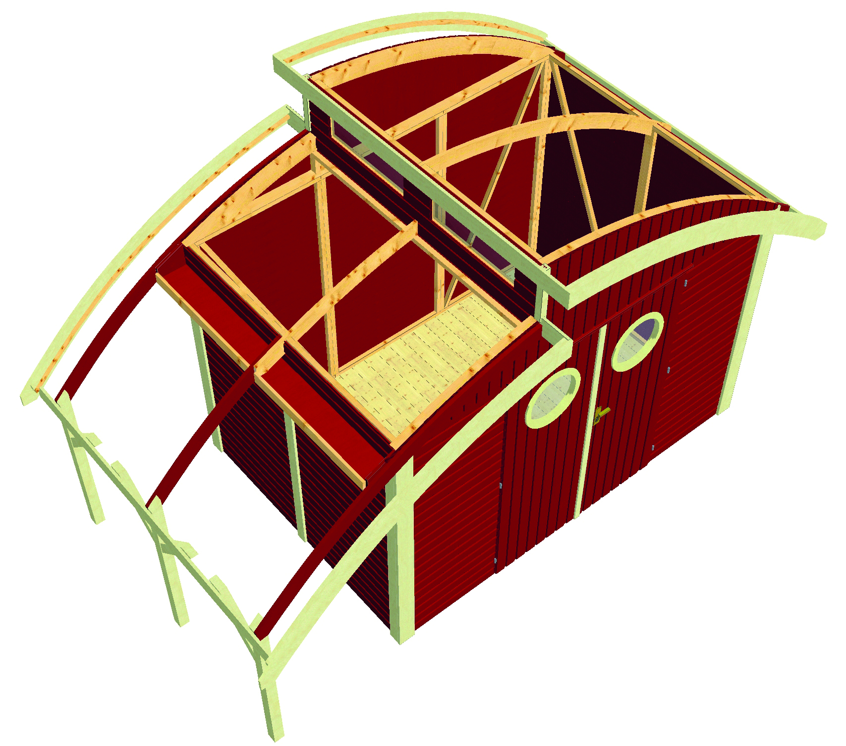 Joda Schleppdach Nautic 30/20 Rot RAL 3011 / Weiß RAL 9016 VE = 000