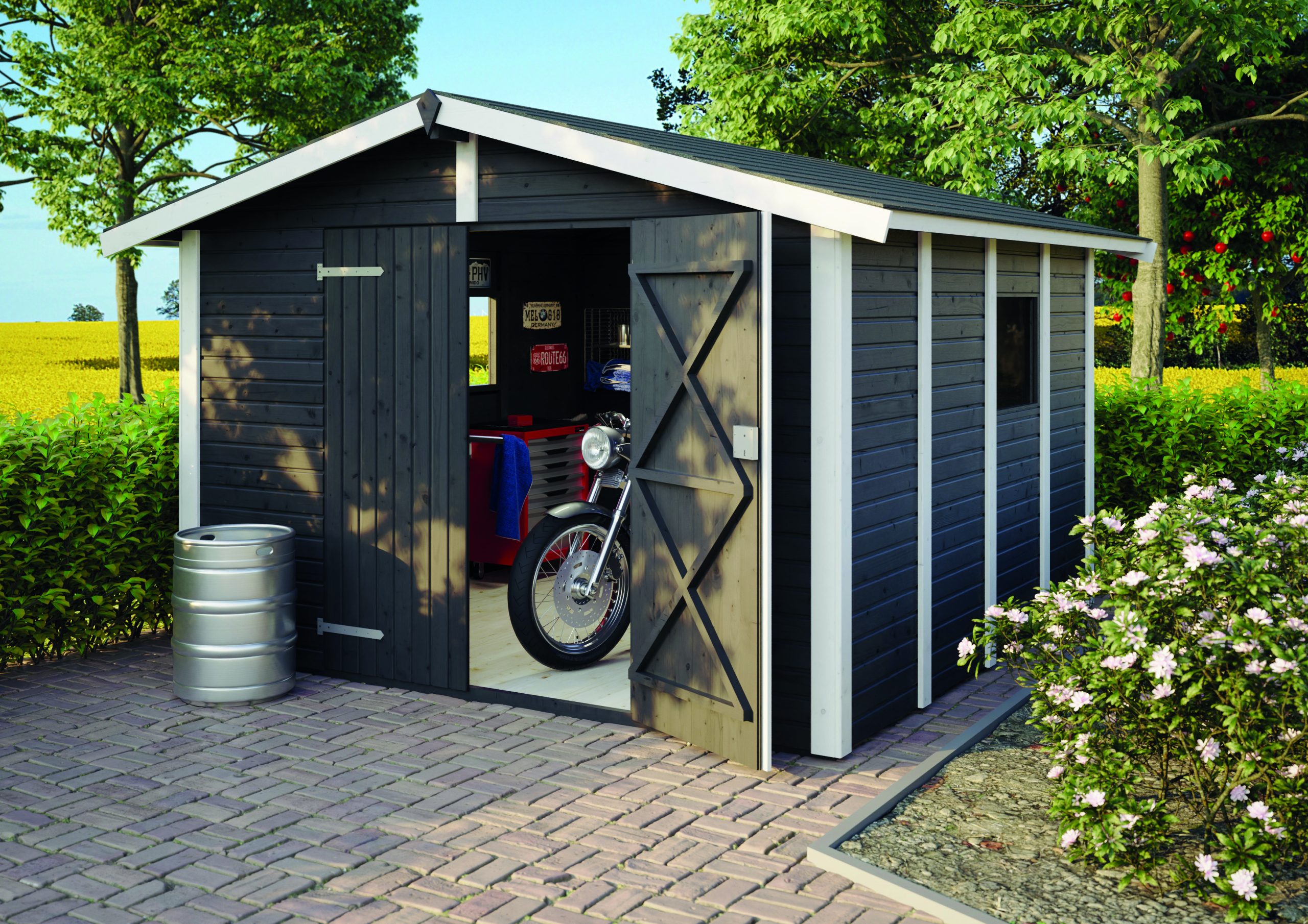 JODA Gerätehaus Nordic 30/30 KDI - kesseldruckimprägniert – Bild 4