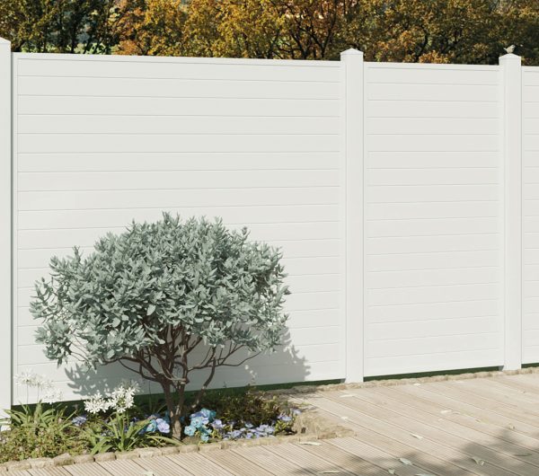 JODA Fix I Steckzaun weiß 90x175 cm, zum Selbstaufbau Pflegeleicht aus langlebigem Fenster-PVC