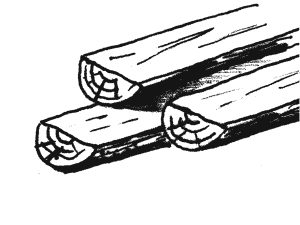 8 cm Halblatten Fichte/Tanne 3,00 m bunt geschält VE = 208