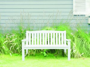Melbourne Gartenbank, Eukalyptus 2-Sitzer, Weiß lackiert, kartonverpackt VE = 006, FSC-zertifiziert (FSC 100%)