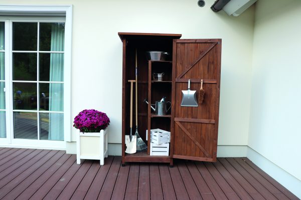Sveg Gartenschrank aus asiatischer Zeder 87x59x193 cm, Bausatz, kartonverpackt VE = 003, farbvorbehandelt