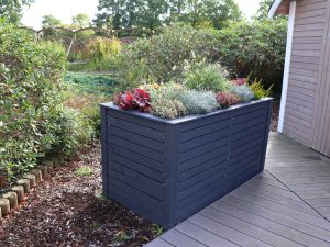 Nizza Steck-Hochbeet granit, Packst. A+B 150 x 76 x 80 cm, mit Alustreben VE = 020