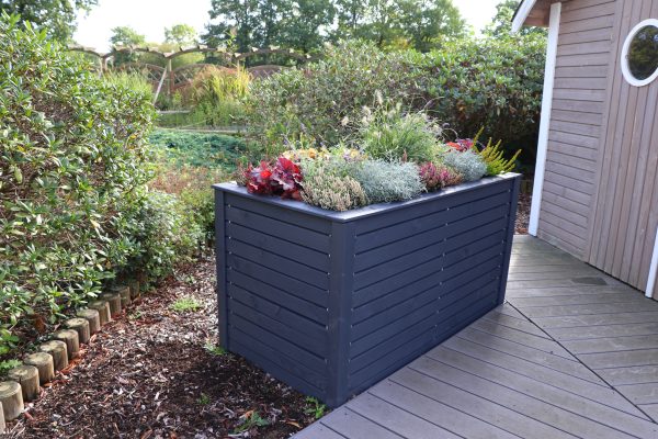 Nizza Steck-Hochbeet granit, Packst. A+B 150 x 76 x 80 cm, mit Alustreben VE = 020