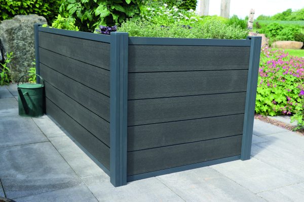 Oakland Hochbeet, aus cWPC+Aluminium 188 x 100 x 93 cm VE = 000, Anthrazit/Anthrazit – Bild 2