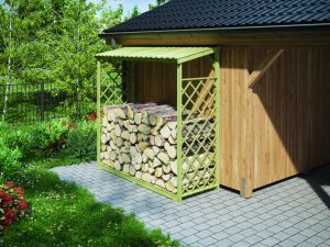 Kaminholz-Speicher Westerwald KDI-grün 210 x 80 x 207 cm VE = 003