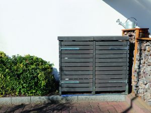 Müllbox mit Rhombusleisten, Fi. Granit 2 Tonnen á 240 Liter VE = 003