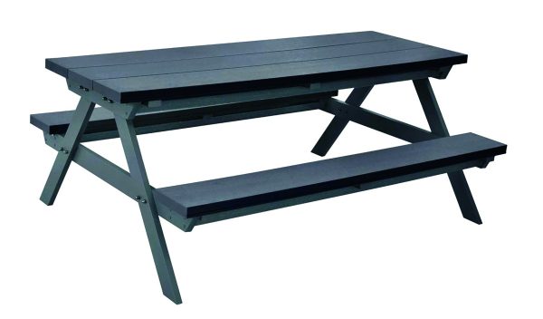 Hamilton Picknicktisch, cWPC Dark Grey 180 x 139 x 72,5 cm VE = 000