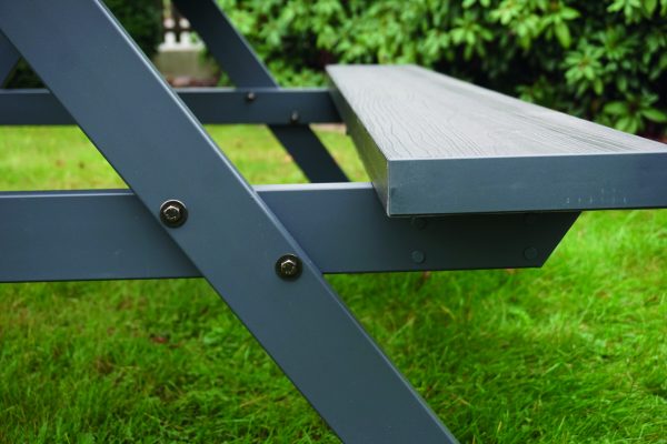 Hamilton Picknicktisch, cWPC Dark Grey 180 x 139 x 72,5 cm VE = 000 – Bild 4