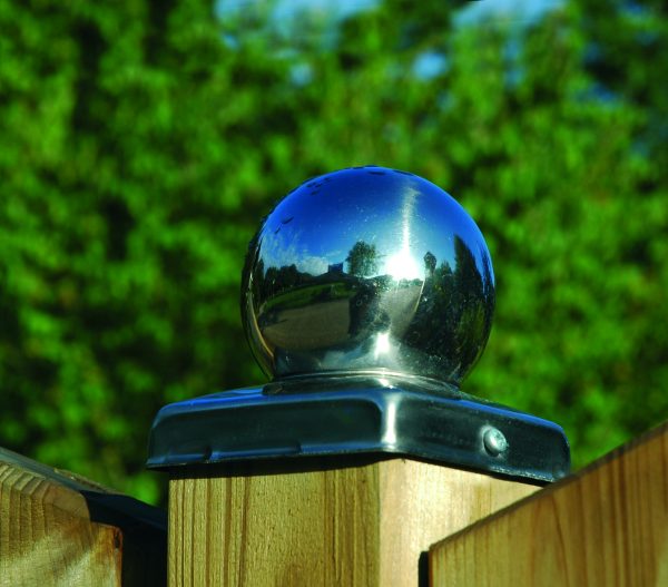 Pfostenkappe Kugelkopf 91 x 91 mm Edelstahl – Bild 3