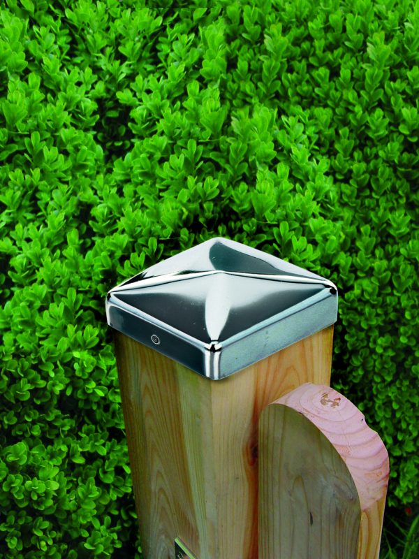 Pfostenkappe Pyramide Edelstahl für 90 x 90 mm Pfosten – Bild 3