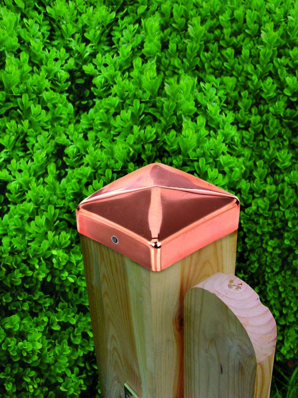 Pfostenkappe Pyramide Kupfer für 90 x 90 mm Pfosten – Bild 3