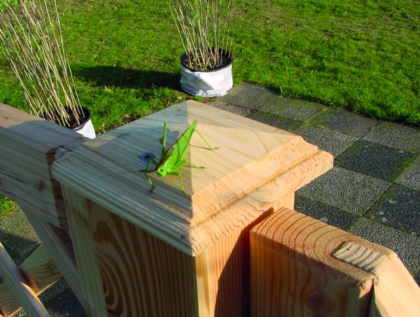 Abdeckplatte profiliert 120 x 120 mm Lärche natur VE = 030 – Bild 2