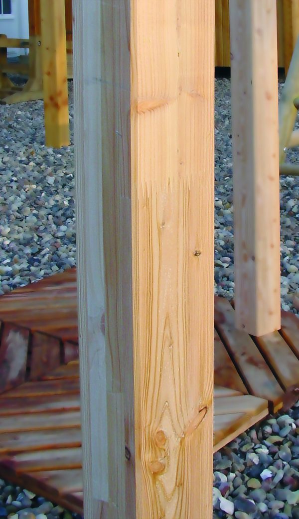 120x120 mm Leimholz-Pfosten Lärche 3,00 m VE = 032 – Bild 3