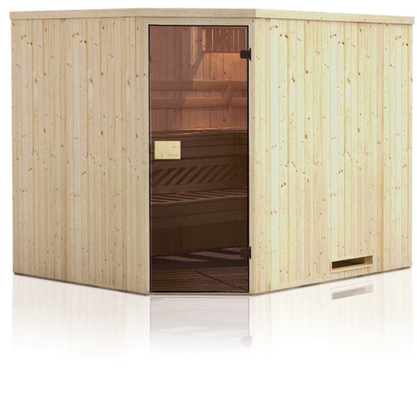 Sauna 1515 E WO ohne Sauna-Ofen 144 x 144 x 199 / Eckeinstieg SP25403-1441441990-60-0101-02 – Bild 2