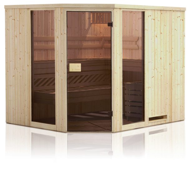 Sauna 2020 E W2 ohne Sauna-Ofen 194 x 194 x 199 / Eckeinstieg SP25403-1941941990-62-0101-02 – Bild 2