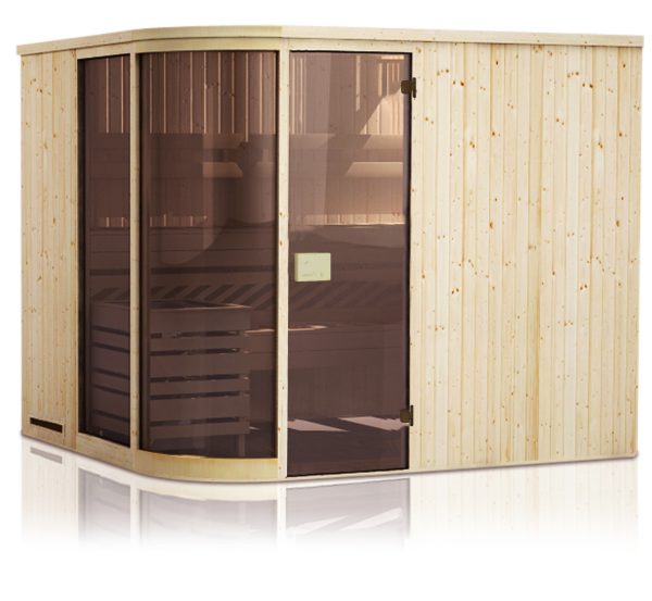 Sauna 2520 R W2 ohne Sauna-Ofen 244 x 194 x 199 / Rundeinstieg SP25405-2441941990-62-0101-02 – Bild 2