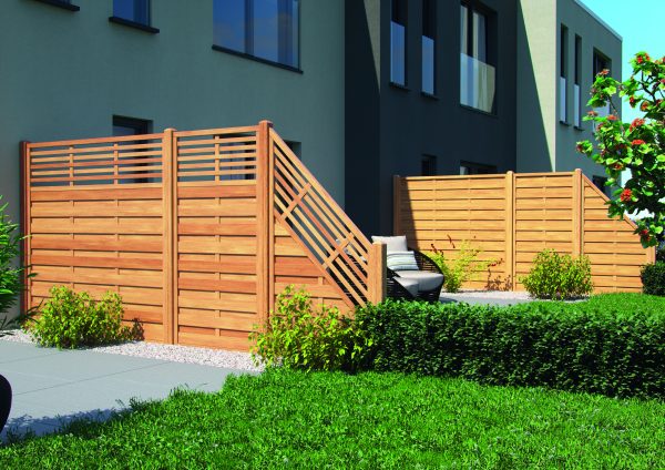 Flores Dichtzaun Bangkirai 90x180/90 cm geschlossen VE = 006, FSC-zertifiziert (FSC 100%) – Bild 2