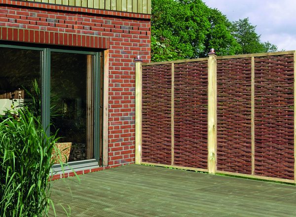 Halmstad Flechtzaun Weide, ölimpr. 180 x 180 cm VE = 025 – Bild 2