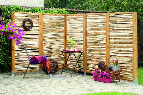Hammarsund Zaun, Haselnuss 90 x 180 cm, mit umlaufendem Rahmen VE = 025 – Bild 2