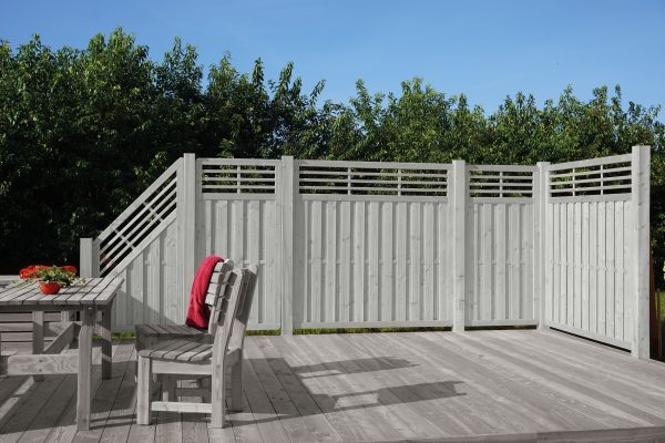 Locarno Dichtzaun, Fichte Grau 180x180 cm VE = 012 – Bild 2