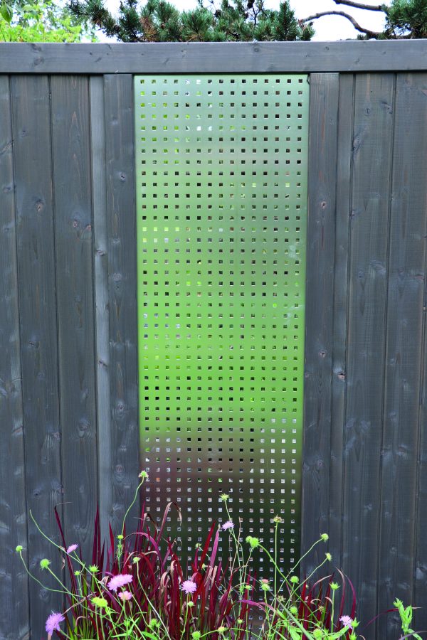 Liestal Sichtschutz, Fichte Granit 180 x 180 cm, mit Alu-Lochblech VE = 012 – Bild 5