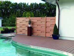 Madura Pfosten Kapur, mit Pyramidenkopf 90x90x1900 mm, natur VE = 026, FSC-zertifiziert (FSC 100%)