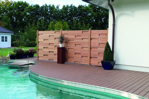Madura Sichtschutzzaun Keruing 180x180 cm, natur VE = 026, FSC-zertifiziert (FSC 100%) – Bild 2