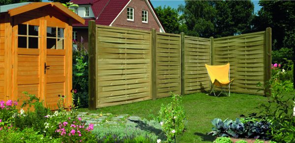 Real classic Lamellenzauntürelement 100 x 180 cm VE = 003 – Bild 3