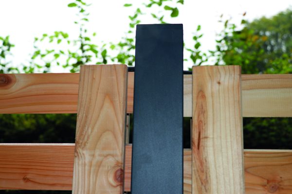 Systemzaun Siero Lärche natur 180x180 cm, Rhombusfeld und Befestigung VE = 000 – Bild 6