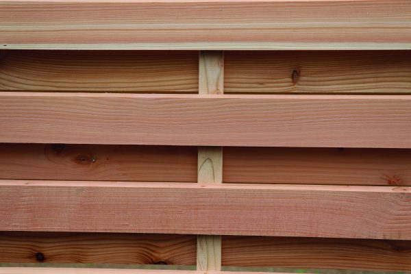 Systemzaun Toledo Lärche natur 180x180 cm, Rhombusfeld und Befestigung VE = 000 – Bild 6