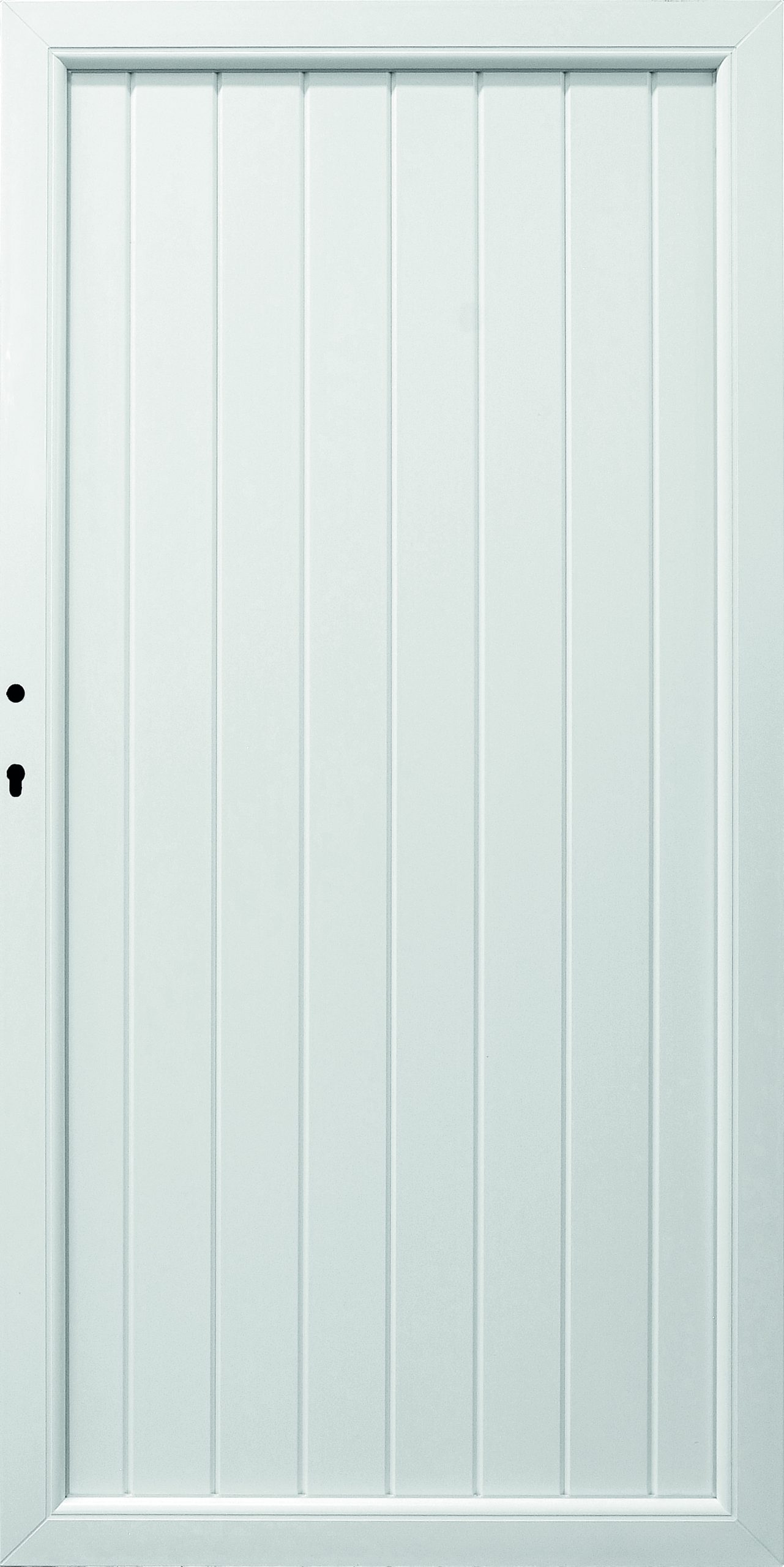 JODA Easy Tür weiß ohne Beschlag 90x180 cm, DIN links Pflegeleicht aus langlebigem Fenster-PVC