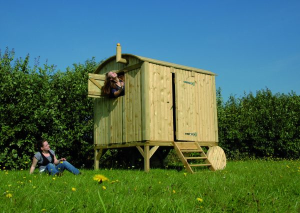 Bauwagen 180 x 200 x 250 cm Nadelholz KDI, TÜV-geprüft VE = 003 (traufseitige Tür) – Bild 2