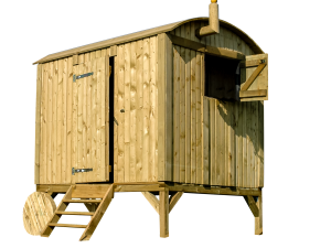 Bauwagen 180 x 200 x 250 cm Nadelholz KDI, TÜV-geprüft VE = 003 (traufseitige Tür)