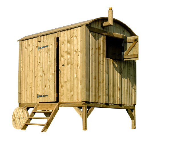 Bauwagen 180 x 200 x 250 cm Nadelholz KDI, TÜV-geprüft VE = 003 (traufseitige Tür)