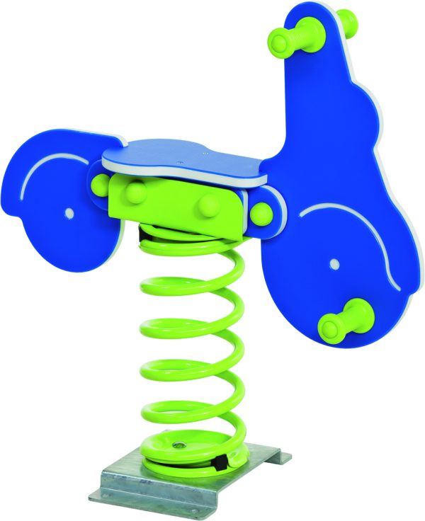 Federtier "Motorroller" inkl. Stahlanker TÜV-geprüft (privat u. öffentlich), blau VE = 004