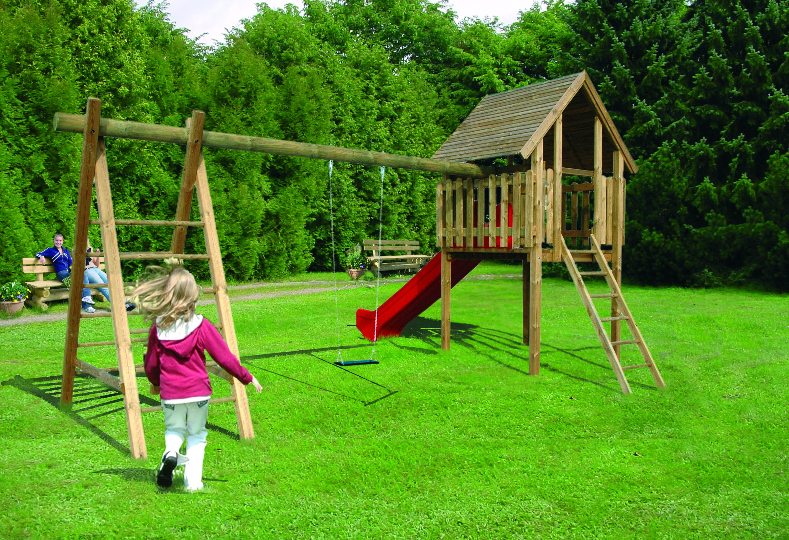 Spielanlage "Niklas" 618x485x347 cm Nadelholz KDI, TÜV-geprüft (öffentlich) VE = 000 – Bild 2