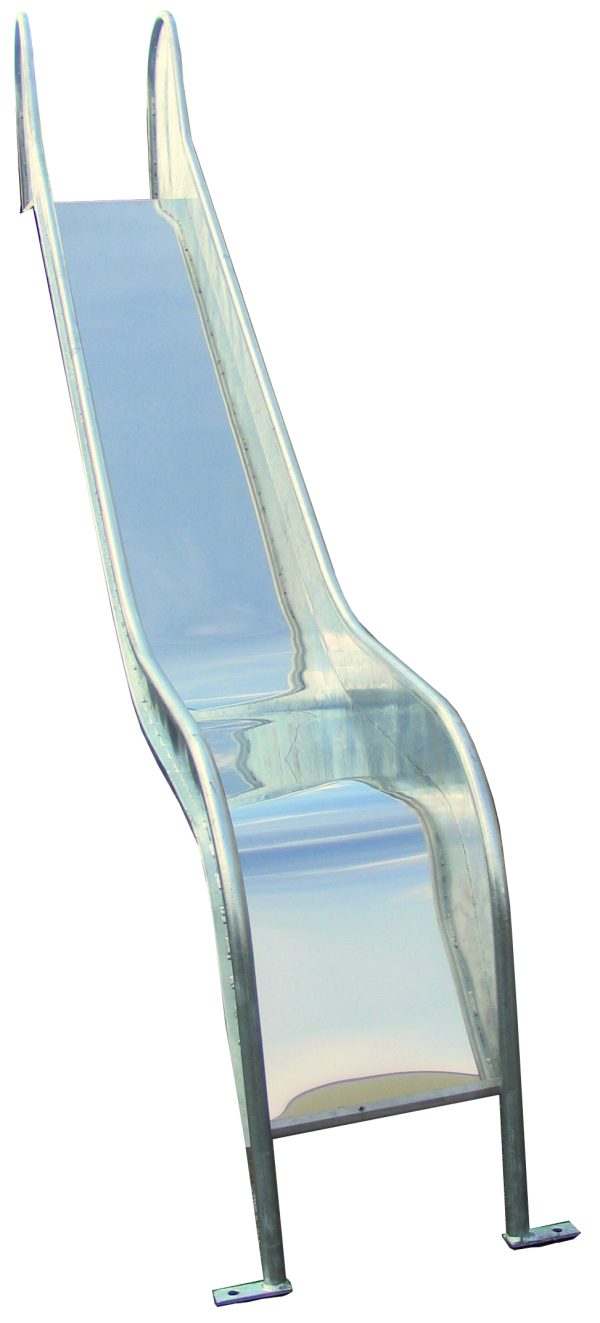 Metallrutsche verzinkt / Edelstahl öffentlicher Bereich, Podesthöhe 150 cm VE = 003