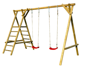 Doppelschaukel "Lasse" 400x205x260 cm Nadelholz KDI, TÜV-geprüft VE = 006