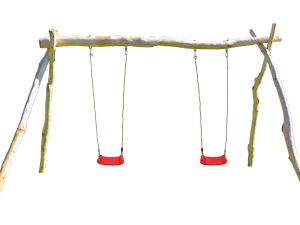Mia Doppelschaukel, Robinie 350x200x234 cm, nach EN 71-3 gefertigt VE = 004