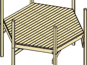 Grundmodul Rasmus 260x300x245 cm Nadelholz KDI, TÜV-geprüft VE = 004