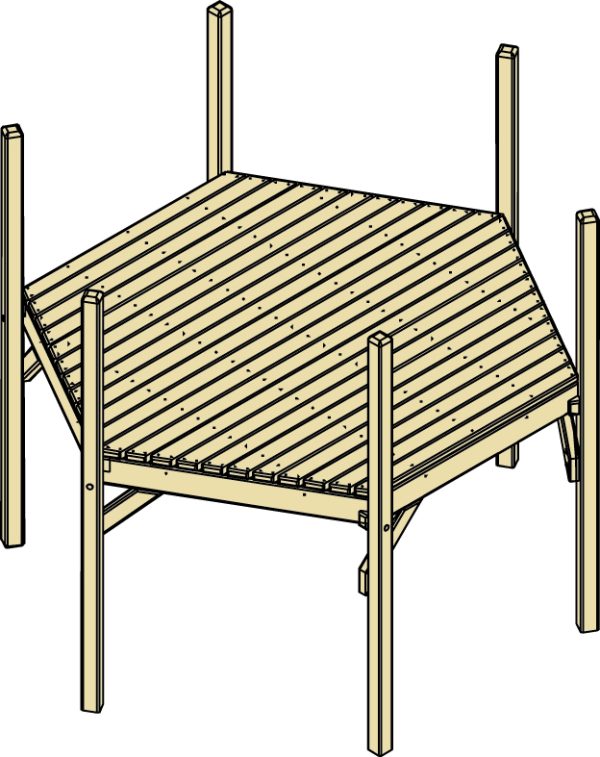 Grundmodul Rasmus 260x300x245 cm Nadelholz KDI, TÜV-geprüft VE = 004