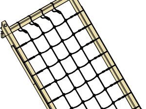 Kletternetz 45° "Rasmus" 150x240 cm Nadelholz KDI, TÜV-geprüft VE = 000